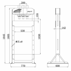 PRASA HYDRAULICZNA 30T NORMET PR-30